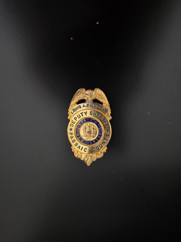 Gold plated NJ sheriff badge