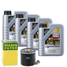 Motoröl 5W30 LIQUI MOLY Special Tec F 4L+MANN Ölfilter+Ölablassschraube