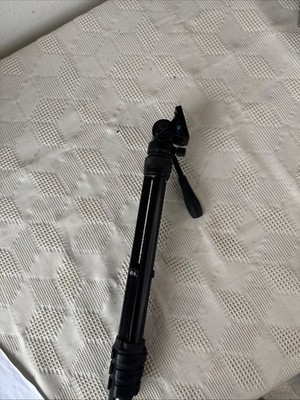 Lightweight Black Camera Tripod w Adjustable Head & Quick Release Plate