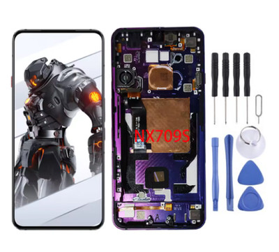 For ZTE Nubia RedMagic 7S Pro LCD Display Touch Screen Digitizer W/Redblue frame