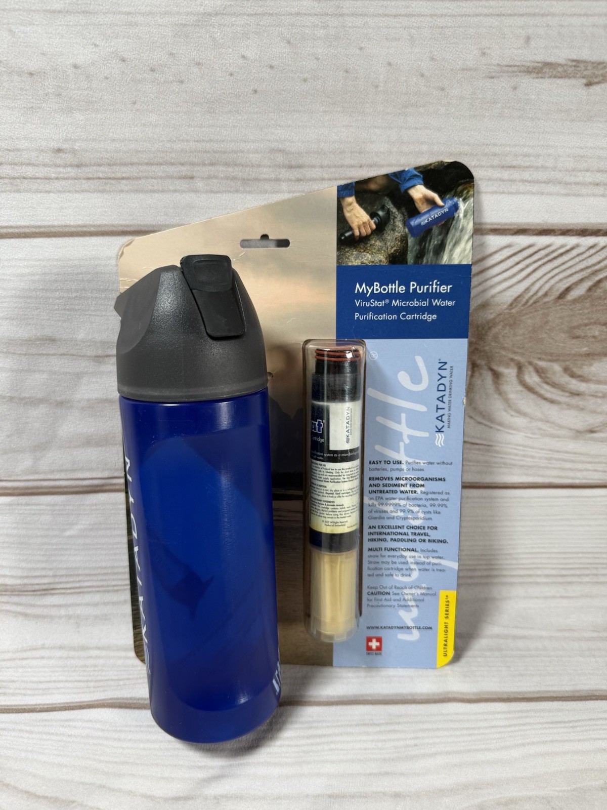 Personal Water Filtration Bottle Virustat Microbial