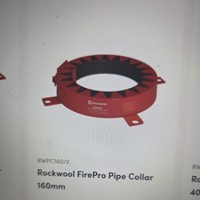 5 x Pipe Fire Collars 160mm 4hr Intumescent Pipe Fire Collars