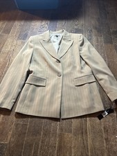 TAHARI Arthur S. Levine Women's Beige Blazer Jacket Size 12 NWT