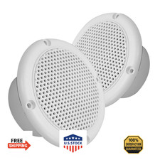 3" Water Resistant Speakers Dual Cone 50 Watts for Marine, RVs, Hot Tubs Grill