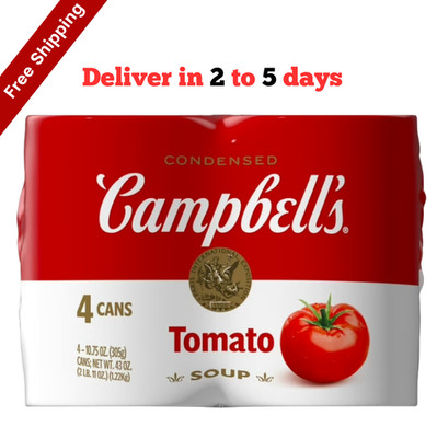 Campbell's Condensed Tomato Soup , 10.75 oz Can, 4 Count