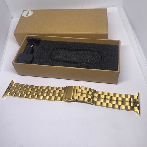 Gold Tone Stainless Steel Apple Watch Libra Gemini band 38/40mm - 第 9/12 張圖片