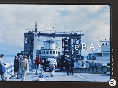 1962 Kodachrome Photo Slide  ship  Car Ferry klickitat
