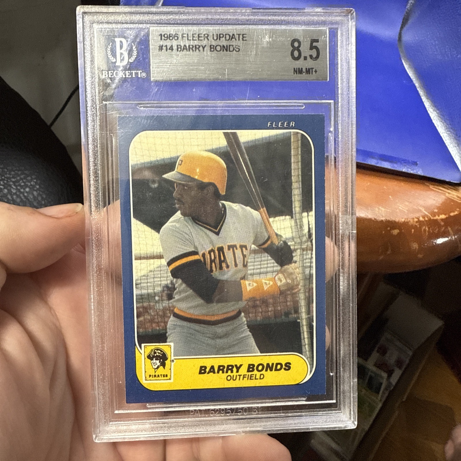 1986 Fleer UPDATE #U-14 Barry Bonds Rookie RC HR King BVG 8.5 Pirates 9 Centerin