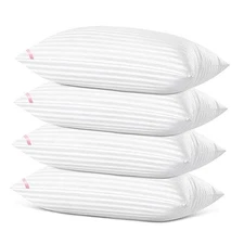  Bed Pillows for Sleeping 4 Pack，Pillows for Side and Queen (Pack of 4) White
