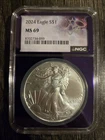 2024 American Silver Eagle S$1 NGC MS69 1 Oz Silver