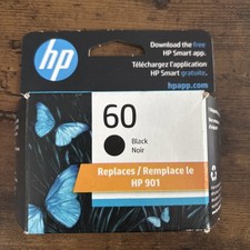 NEW FACTORY SEALED HP 60 BLACK INK CARTRIDGE EXP JUL 2027 FREE SHIPPING