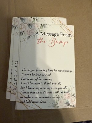 Floral baby shower blank flat cards 27 count 