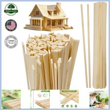 100 Bamboo Craft Strips, 15.75 Inches Long, Great for School Projects and Models