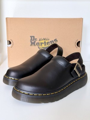 Dr. Martens Laketen Leather Platform Mules / Black / New