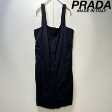PRADA Wool Zip Front Sleeveless Camisole Dress Size 38 MADE IN ITALY