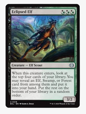Eclipsed Elf | MTG ECL | Elf Scout | Golgari B/G Hybrid | Grab | Unplayed NM