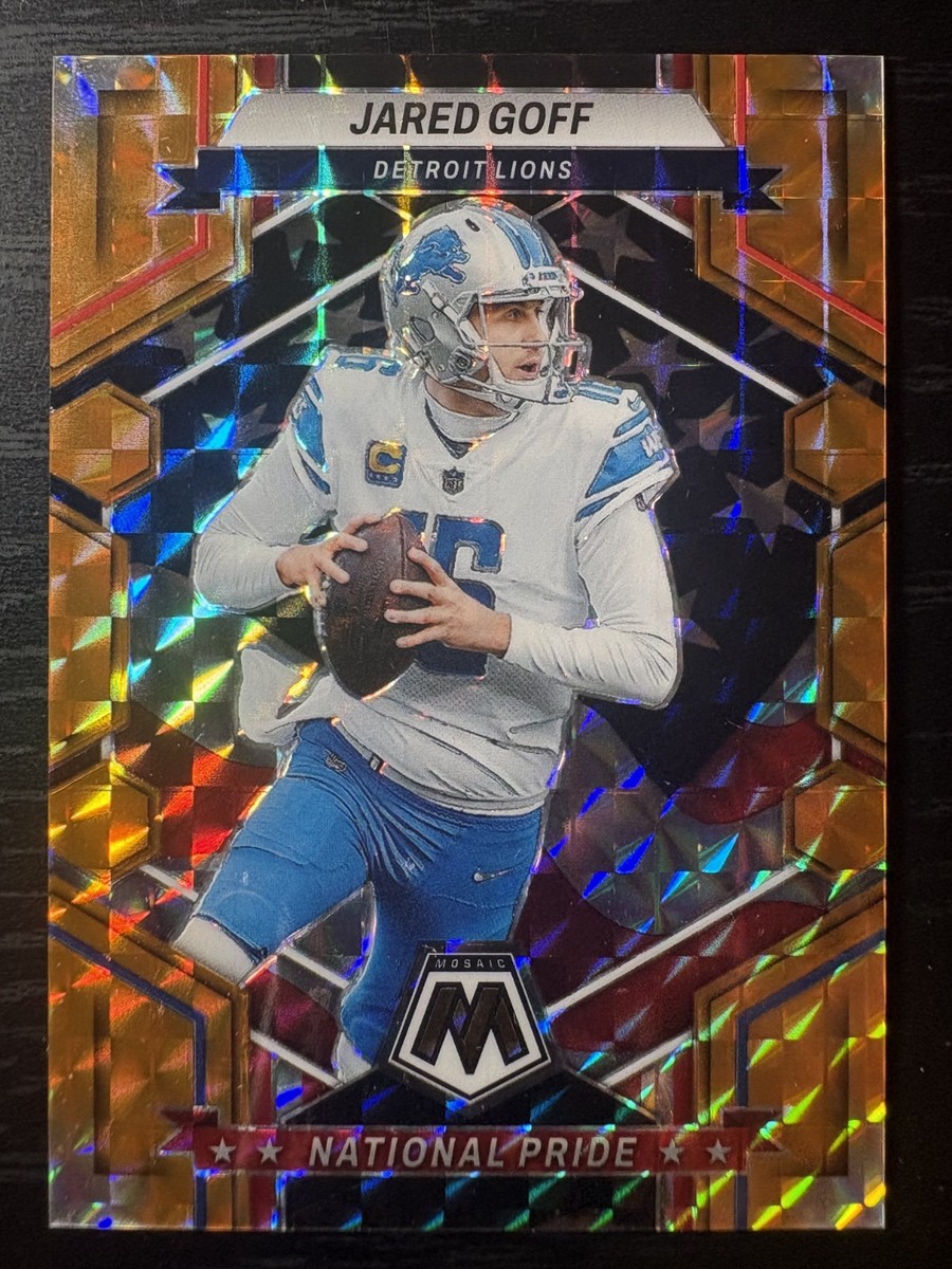 2023 Panini Mosaic - National Pride Jared Goff #258 Orange Mosaic