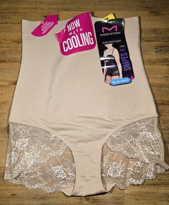 SEXY: MAIDENFORM High Waist Formslip COOL COMFORT, M, 40-42, skin, NEU+ETIKETT