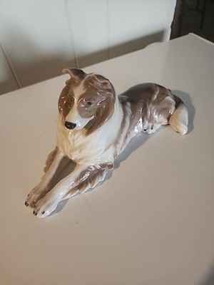  Vintage Royal Copenhagen Porcelain Collie Figurine #1701 Peter Herold