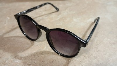 Fossil FW221 Round Sunglasses Blue Frame  50-22-151 Smoke Gradient Lens