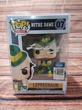 Lou Holtz Signed Notre Dame Leprechaun Funko With Beckett COA And Protector