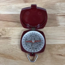 Vintage Taylor Gydeway Compass Bakelite Case Red Folding Case