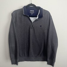 IZOD Men  s Advantage Performance Pullover Fleece Sweater Sweatshirt 1/4 Zip Med.