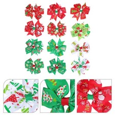  12pcs Christmas Bow Hair Clips - Side Hair Barrettes Decorative Hairpins Xmas