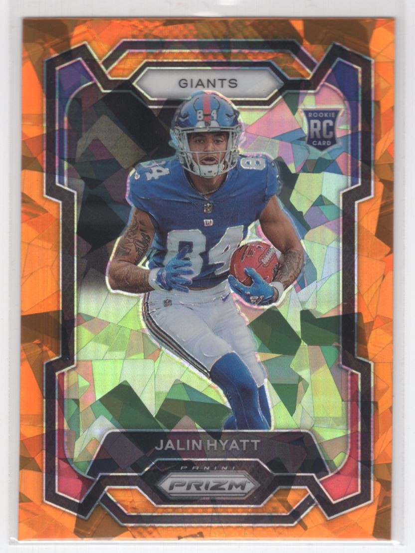 #378 2023 Prizm ORANGE ICE { Jalin Hyatt RC New York Giants