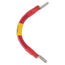 2 GAUGE Interconnecting Copper Cable, 6-Inch Length with 5/16-Inch Lugs Red 