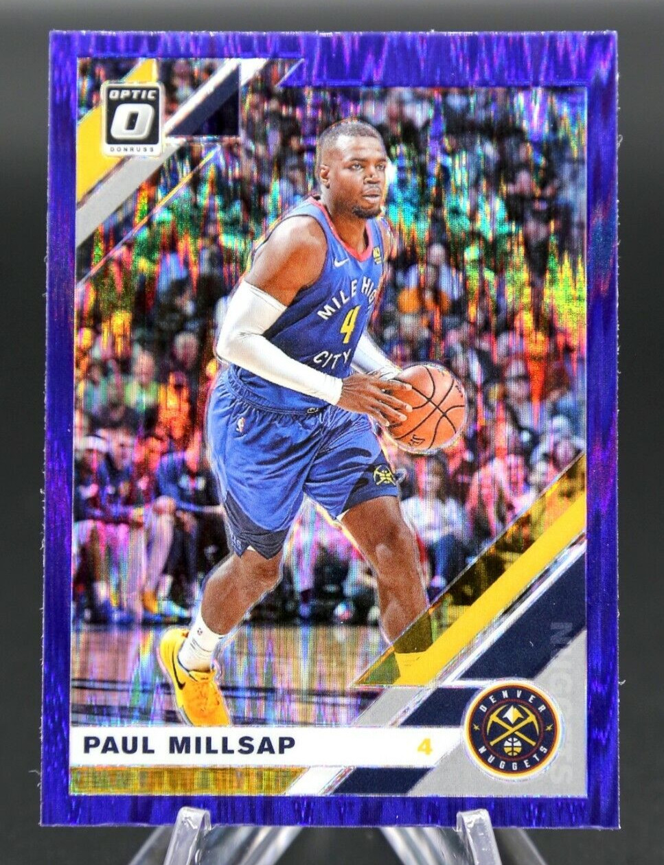 2019-20 Panini Donruss Optic PAUL MILLSAP Purple Shock Prizm #86 DENVER NUGGETS