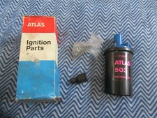 NOS 12 VOLT AUTOMOTIVE IGNITION COIL ASBY ATLAS BRAND USA MADE VINTAGE 656503