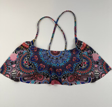 Red Carter Women Racerback Paisley Bikini Top Swimwear Multicolor Size M NWT
