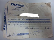 Antiguo recibo de dinero 1971 DITASA Distribuidora de Barreiros