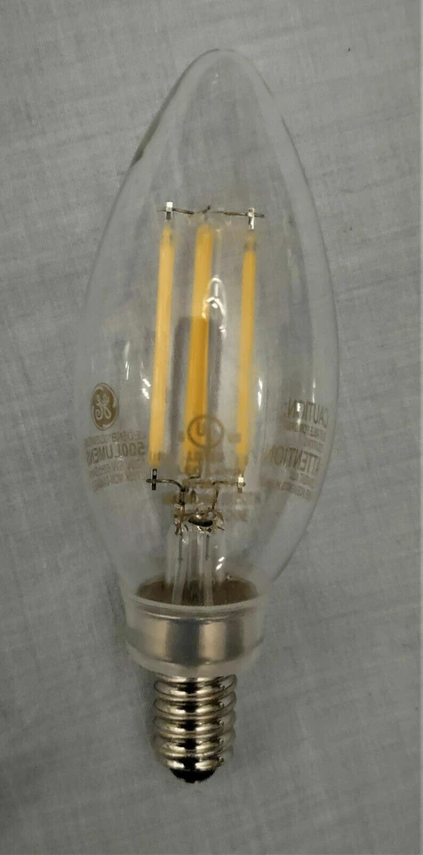 GE LED 60 Watt EQ B10c Soft White Candle Light Bulb (24 Pack) - New - Image 3 of 4
