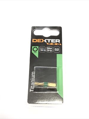 DEXTER Pro Torx-Bit T 20 T20 Titanium S2 Max Grip Bits Schrauber 25mm kurz