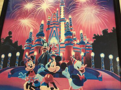 Walt Disney World Magic Kingdom 25 magical years framed poster