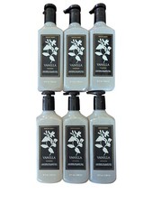 6-Pack BATH  BODY WORKS VANILLA CLEANSING GENTLE GEL HAND SOAP 8 OZ WHITE BARN