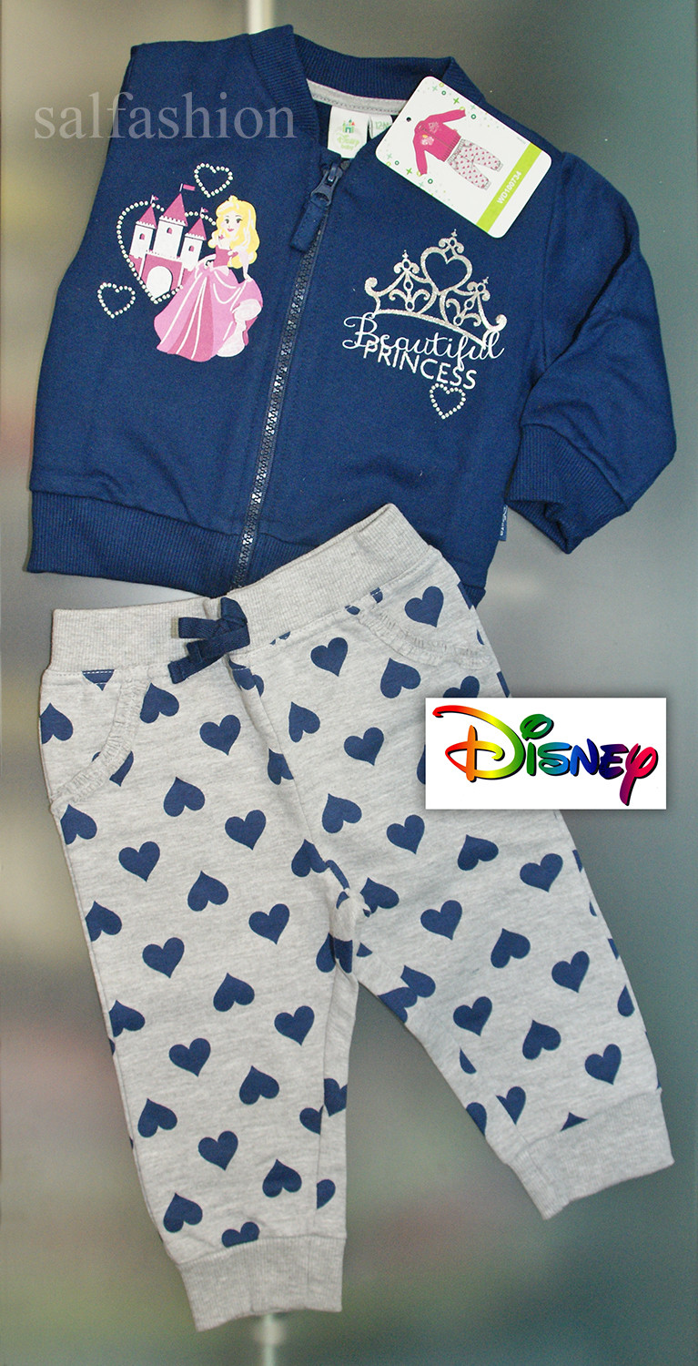 Completo Chándal Sudadera Abierta DISNEY Princesa Niña Bebé WD100734 12 Meses