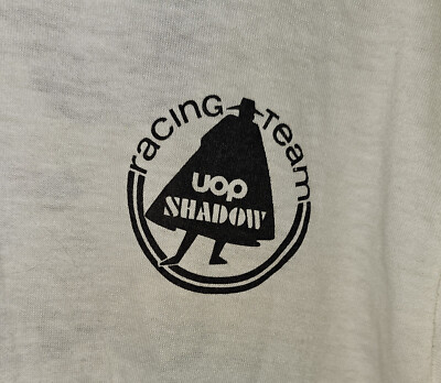 Vintage Team SHADOW UOP George Follmer F1 Racing Tee Shirt Adult Md