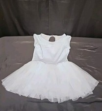 Size Large Fits Girls 10-12 Light Blue Leotard With Tutu Keyhole In Back