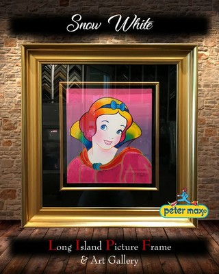 Peter Max Signed Serigraph Snow White Disney Suite Custom Framed PINK