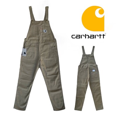 CARHARTT WIP Womens S 4 6 Bib Overalls Duck Canvas Straight Leg W' Bib Overalls