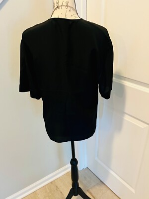 Christiaｎ Dior ２Wayブラウス SILK Vintage Christian Dior 1980s Couture Separates Black 100% Silk