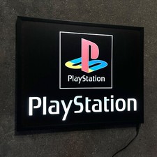 INSEGNA GARAGE ILLUMINATA LED PLAYSTATION SALA GIOCHI COMPUTER XBOX 360