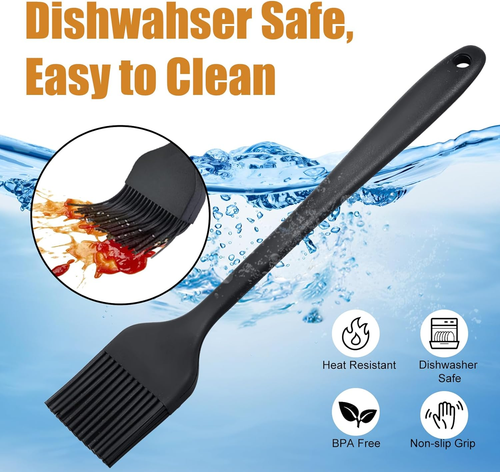 Silicone Basting Brush 2 Pcs Pastry Brush for Oil, BBQ, Grill, Sauce Baking Cook - Picture 5 of 11