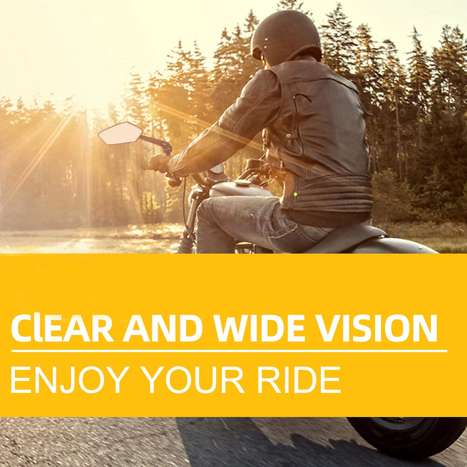 Универсальные зеркала заднего вида для скутера мопеда квадроцикла мотоцикла резервного копирования для Honda Yamaha - Изображение 4 из 4