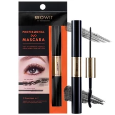 BROWIT By nongchat Duo Mascara Waterproof lifting Top and Botom lashes