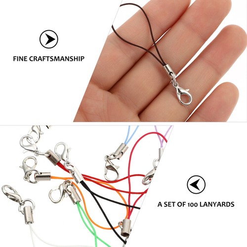 100 Pcs Mobilfunkseilschmuck Mann Handschlaufen Handgefertigte Polyesterschnüre - 第 8/12 張圖片