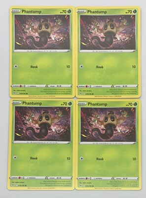 POKEMON TCG LOST ORIGIN Phantump x4 4x Common Playset #016/196 Pack ...